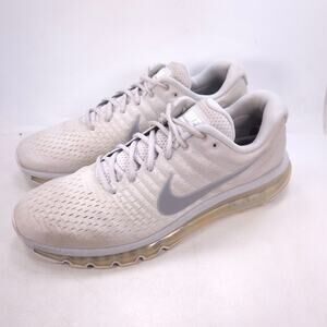 Nike Air Max 2017 Athletic Lace Up Running Shoe Mens Size 14 849559-009 White